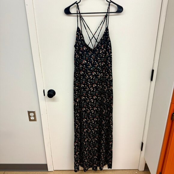 Nine Britton L Black Floral Willow Brushed Knit Maxi Dress - Picture 6 of 9